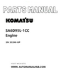 Komatsu SA6D95L-1CC Engine Parts Manual SN 35398-UP PDF
