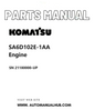 Komatsu SA6D102E-1AA Engine Parts Manual SN 21180000-UP PDF