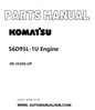 Komatsu S6D95L-1U Engine Parts Manual SN 35360-UP PDF