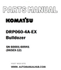 Komatsu DRP060-4A-EX Bulldozer Parts Manual SN 60001-60941 (D65EX-12) - PDF