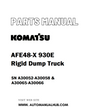 Komatsu AFE48-X 930E Rigid Dump Truck Parts Manual SN A30052-A30058 & A30065-A30066 - PDF 