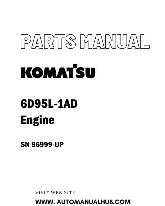 Komatsu 6D95L-1AD Engine Parts Manual SN 96999-UP - PDF