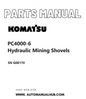 Komatsu PC4000-6 Hydraulic Mining Shovels Parts Manual SN G08170 PDF