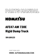Komatsu AFE47-AM 730E Rigid Dump Truck Parts Manual SN A30123 - PDF