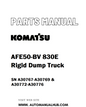 Komatsu AFE50-BV 830E Rigid Dump Truck Parts Manual SN A30767-A30769 & A30772-A30776 - PDF 