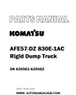 Komatsu AFE57-DZ 830E-1AC Rigid Dump Truck Parts Manual SN A30561-A30562 - PDF 