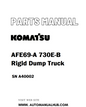Komatsu AFE69-A 730E-B Rigid Dump Truck Parts Manual SN A40002 - PDF 