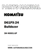 Komatsu D61PX-24 Bulldozer Parts Manual SN 40001-UP - PDF