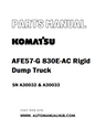 Komatsu AFE57-G 830E-AC Rigid Dump Truck Parts Manual SN A30032 & A30033 - PDF 