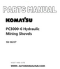 Komatsu PC3000-6 Hydraulic Mining Shovels Parts Manual SN 06227 PDF