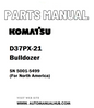 Komatsu D37PX-21 Bulldozer Parts Manual SN 5001-5499 (For North America) - PDF