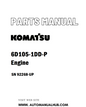 Komatsu 6D105-1DD-P Engine Parts Manual SN 92268-UP - PDF