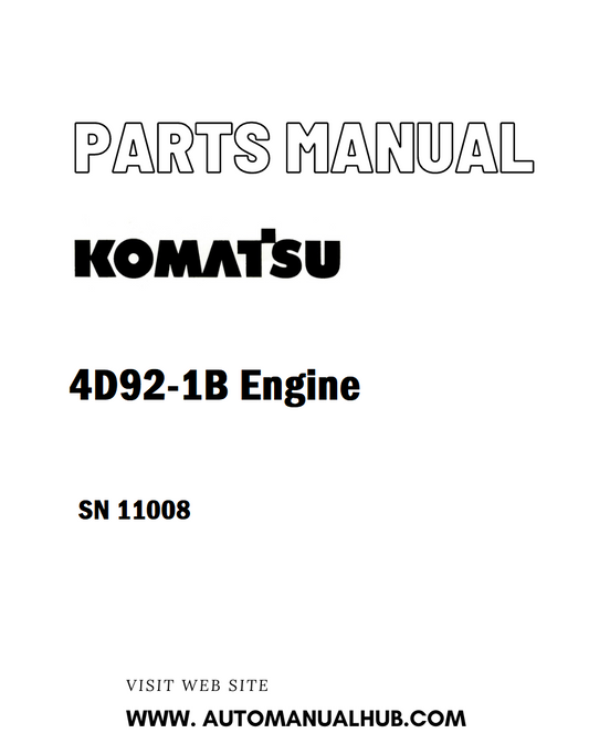 Komatsu 4D92-1B Engine Parts Manual SN 11008 - PDF