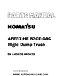 Komatsu AFE57-HE 830E-1AC Rigid Dump Truck Parts Manual SN A40928-A40929 - PDF 