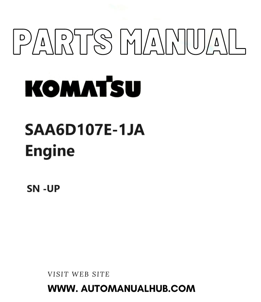Komatsu SAA6D107E-1JA Engine Parts Manual SN -UP PDF