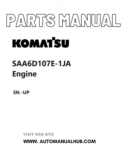 Komatsu SAA6D107E-1JA Engine Parts Manual SN -UP PDF