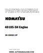 Komatsu 4D105-5H Engine Parts Manual SN 106581-UP -PDF
