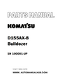 Komatsu D155AX-8 Bulldozer Parts Manual SN 100001-UP - PDF