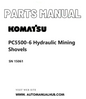 Komatsu PC5500-6 Hydraulic Mining Shovels Parts Manual SN 15061 PDF