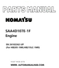 Komatsu SAA4D107E-1F Engine Parts Manual SN 26102262-UP (For HB205-1M0,HB215LC-1M0) PDF