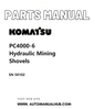 Komatsu PC4000-6 Hydraulic Mining Shovels Parts Manual SN 58102 PDF