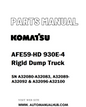Komatsu AFE59-HD 930E-4 Rigid Dump Truck Parts Manual SN A32080-A32083, A32089-A32092 & A32096-A32100 - PDF 