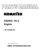 Komatsu S4D95L-1K-C Engine Parts Manual SN 135080-UP PDF