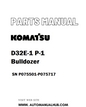 Komatsu D32E-1/P-1 Bulldozer Parts Manual SN P075501-P075717 - PDF