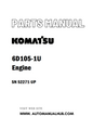 Komatsu 6D105-1U Engine Parts Manual SN 52271-UP - PDF