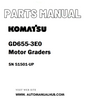 Komatsu GD655-3E0 Motor Graders Parts Manual SN 51501-UP - PDF