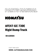 Komatsu AFE47-GC 730E Rigid Dump Truck Parts Manual SN A30584 - PDF