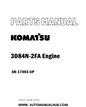 Komatsu 3D84N-2FA Engine Parts Manual SN-17493-UP - PDF