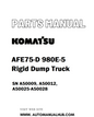 Komatsu AFE75-D 980E-5 Rigid Dump Truck Parts Manual SN A50009, A50012, A50025-A50028 - PDF
