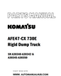 Komatsu AFE47-CX 730E Rigid Dump Truck Parts Manual SN A30340-A30342 & A30345-A30350 - PDF 