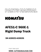 Komatsu AFE51-C 960E-1 Rigid Dump Truck Parts Manual SN A30025-A30026 - PDF 
