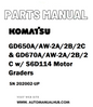 Komatsu GD650A/AW-2A/2B/2C & GD670A/AW-2A/2B/2C w/ S6D114 Motor Graders Parts Manual SN 202002-UP - PDF
