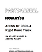 Komatsu AFESS OF 930E-4 Rigid Dump Truck Parts Manual SN A31027-A31029 & A31042-A31046 - PDF 