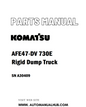 Komatsu AFE47-DV 730E Rigid Dump Truck Parts Manual SN A30409 - PDF 