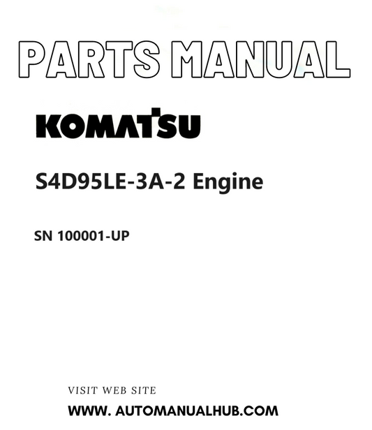 Komatsu S4D95LE-3A-2 Engine Parts Manual SN 100001-UP PDF
