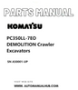 Komatsu PC350LL-7EO DEMOLITION Crawler Excavators Parts Manual SN A50001-UP PDF