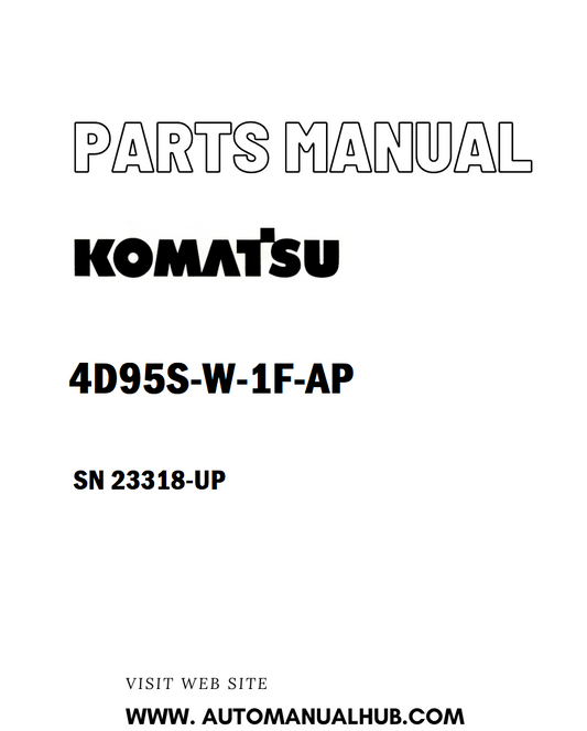 Komatsu 4D95S-W-1F-AP Engine Parts Manual SN 23318-UP - PDF