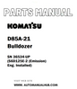 Komatsu D85A-21 Bulldozer Parts Manual SN 36534-UP (S6D125E-2 (Emission) Eng. Installed) - PDF