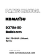 Komatsu D375A-5D Bulldozers Parts Manual SN 17743-UP (-50cent. Spec.) - PDF