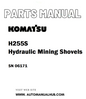 Komatsu H255S Hydraulic Mining Shovels Parts Manual SN 06171 - PDF