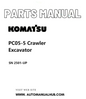 Komatsu PC05-5 Crawler Excavator Parts Manual SN 2501-UP PDF