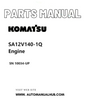 Komatsu SA12V140-1Q Engine Parts Manual SN 10034-UP PDF