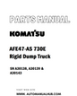Komatsu AFE47-AS 730E Rigid Dump Truck Parts Manual SN A30138, A30139 & A30143 - PDF 