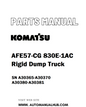 Komatsu AFE57-CG 830E-1AC Rigid Dump Truck Parts Manual SN A30365-A30370 A30380-A30381 - PDF 