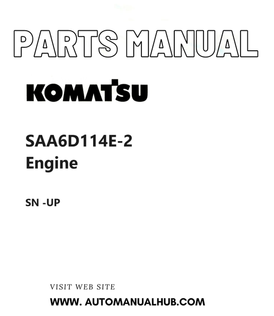 Komatsu SAA6D114E-2 Engine Parts Manual SN -UP PDF