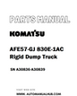 Komatsu AFE57-GJ 830E-1AC Rigid Dump Truck Parts Manual SN A30836-A30839 - PDF
